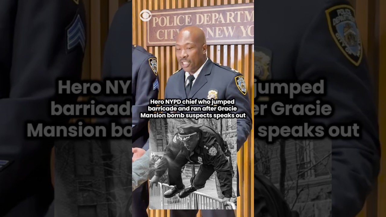 Hero NYPD chief who jumped barricade and ran after Gracie Mansion bomb suspects speaks out #shorts