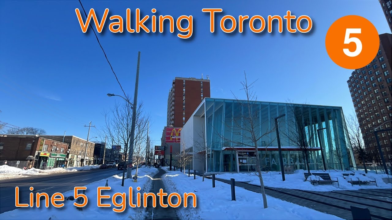 Walking Toronto's Line 5 Eglinton LRT Part 2: Caledonia to Oakwood Station 2/4/2026