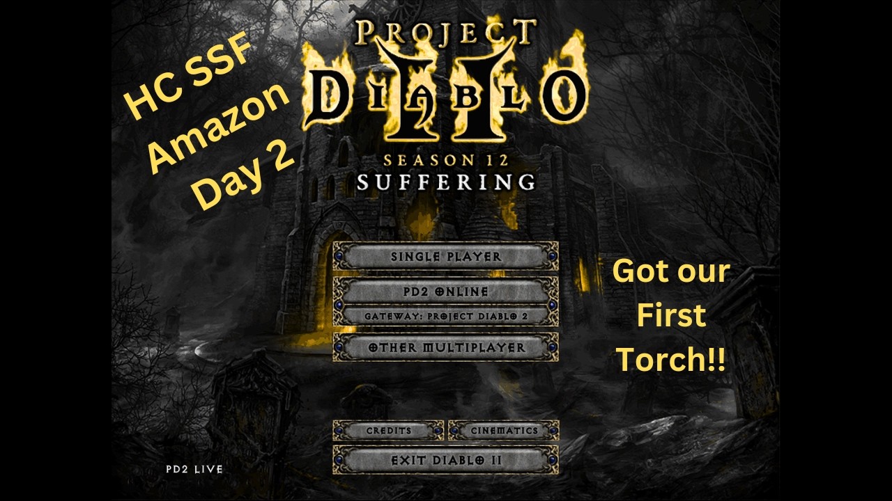 Project Diablo 2 S12 - HC SSF Amazon, 2-й день! Первые Ubers!