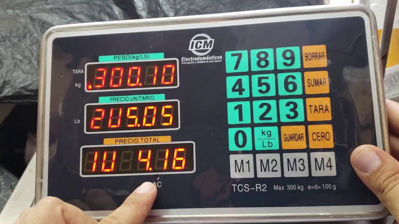 Ajuste de peso (calibración) indicador inalambrico ICM modelo TCS-R2 WIFI