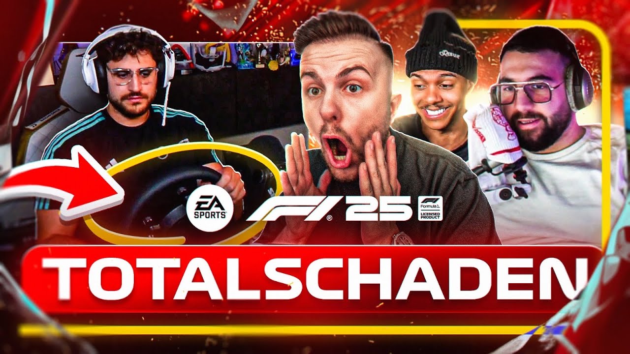 MEIN ERSTES MAL MIT LENKRAD IN FORMEL 1!🏎️ RAGES & CRASHOUTS mit Mert, Broski, Kroko, Willy & Co.😂