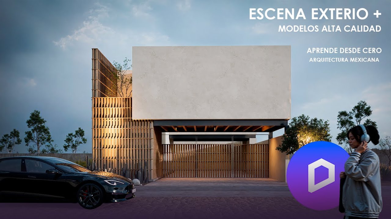 D5 render | Render Exterior Hiperrealistas en minutos. | Casa Mexicana Tutorial Completo.