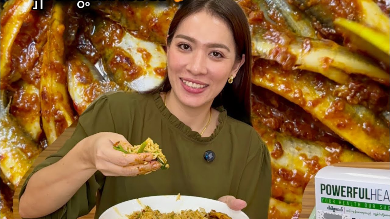 ငါးပိရည်နဲ့သရက်သီးကျွပ်ကွပ်လေးရယ် ငါးမြွေထိုးဟင်းရယ် 😋