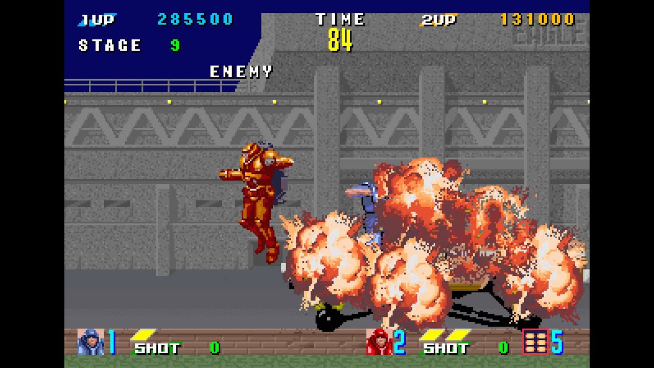 Cyber Police ESWAT arcade 2 player 60fps