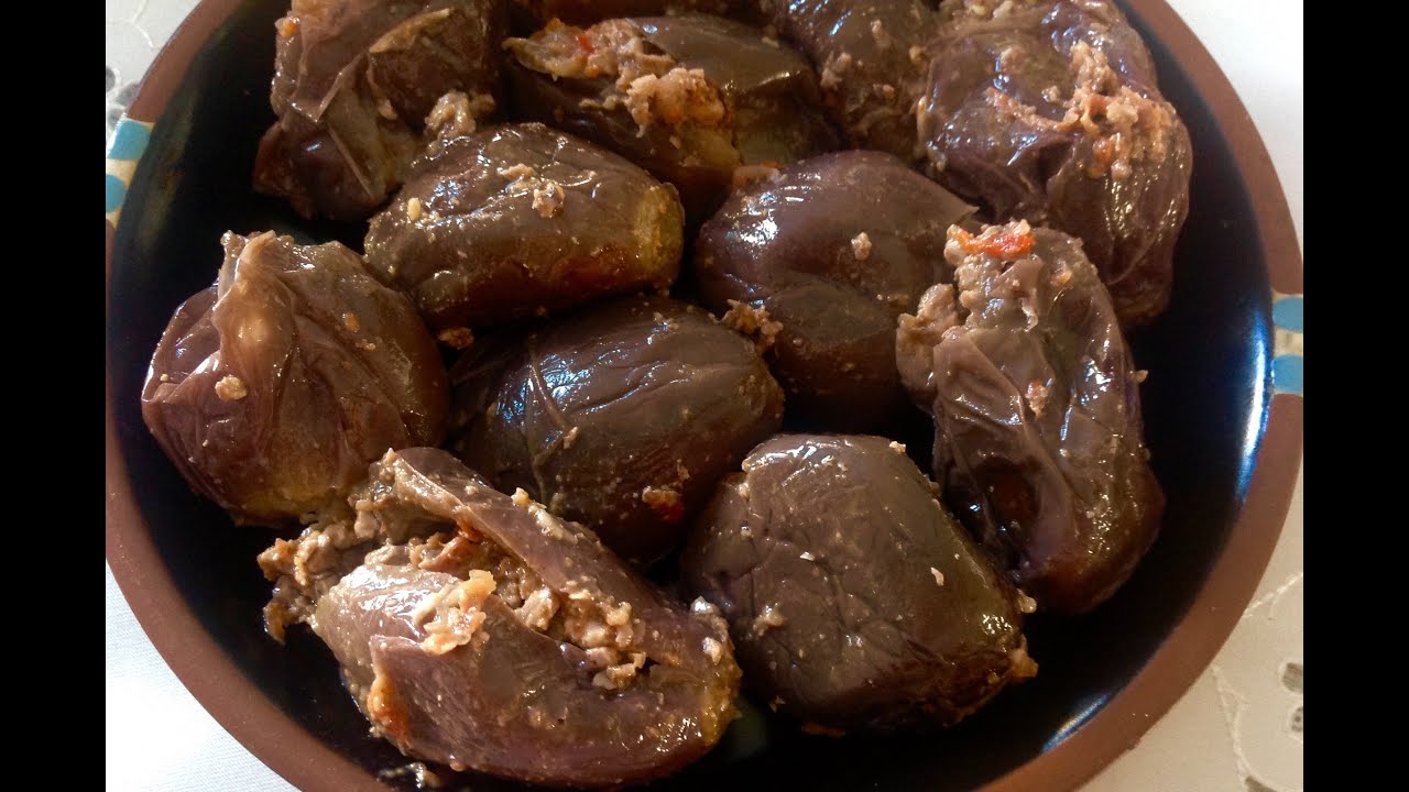 Pickled Baby Eggplant  with Walnuts & Olive Oil