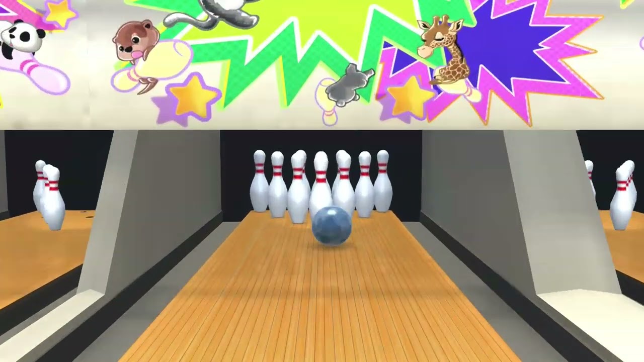 あつまれBOWLING：バラエティ通し　スコア143 s1　安定しない投げに苦しむパンダ　 #あつまれBOWLING #バラエティ　#ボウリング