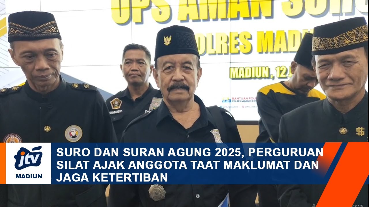 KOTA MADIUN - Suro Dan Suran Agung 2025, Perguruan Silat Ajak Anggota Taat Maklumat  Jaga Ketertiban