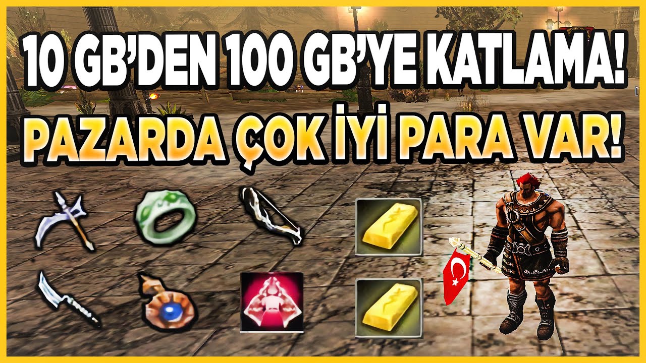 10 GB'DEN 100 GB'YE PAZARDA KATLAMA SANATI ! | FARM YAPMAYA GEREK YOK ! | Knight Online Pazar #1