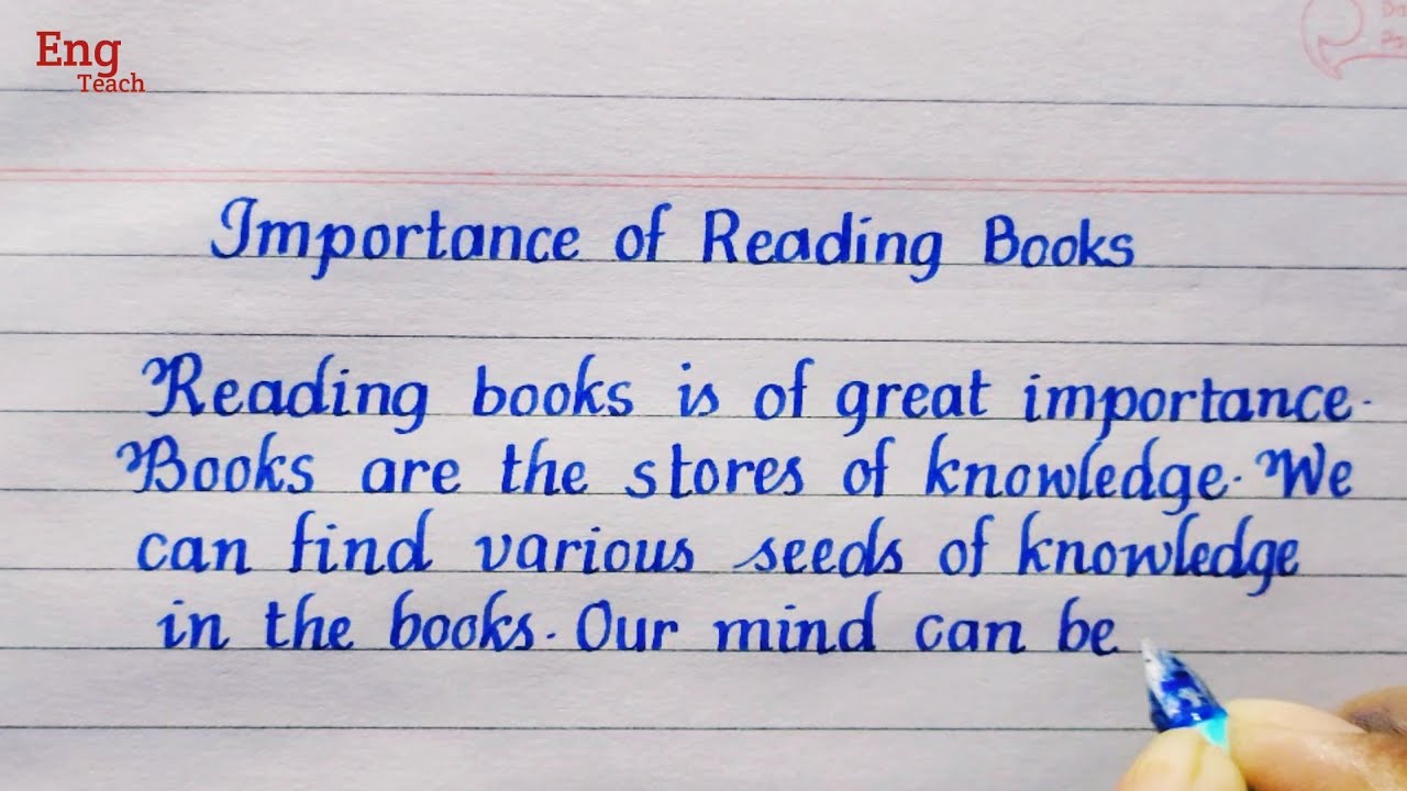 Essay on Importance of Reading Books | English essay | essay writing| handwriting|writing|Eng Teach