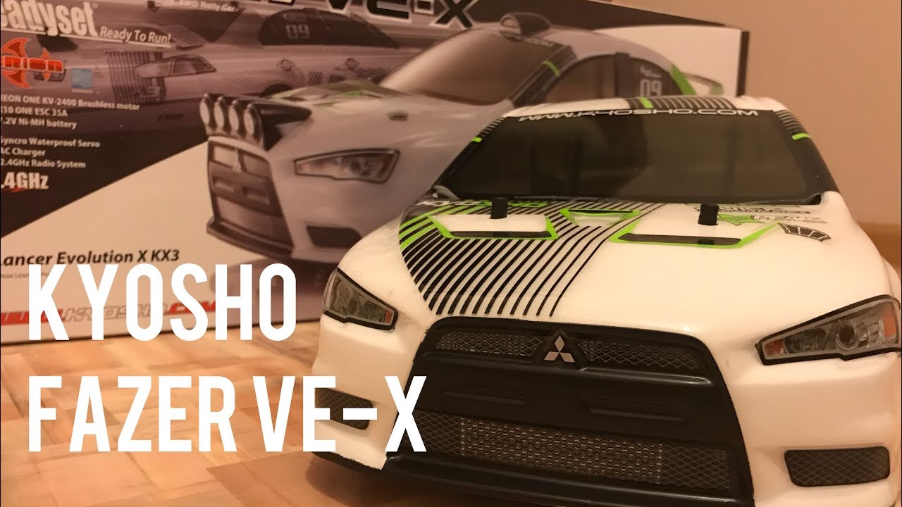 Unboxing Kyosho FAZER VE-X Mitsubishi Lancer Evo X, модель для дрифта и ралли