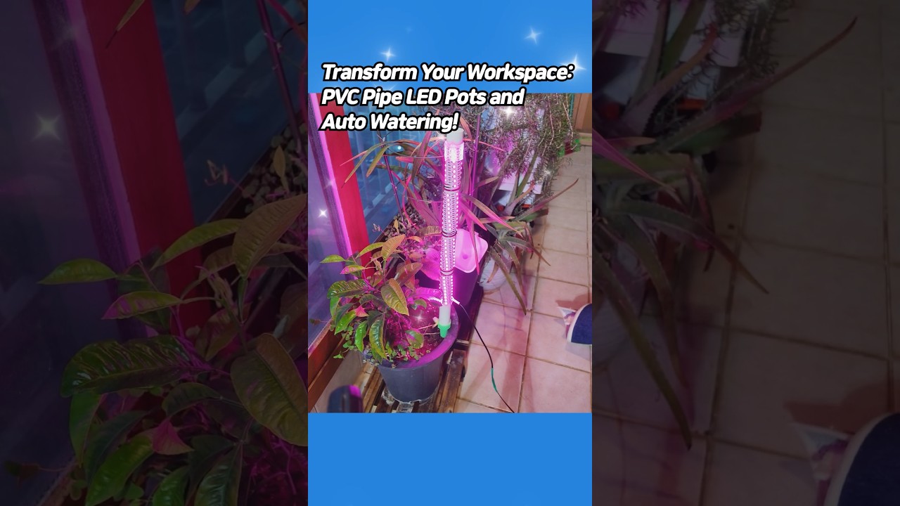Transform Your Workspace: PVC Pipe LED Pots and Auto Watering! #craftingideas