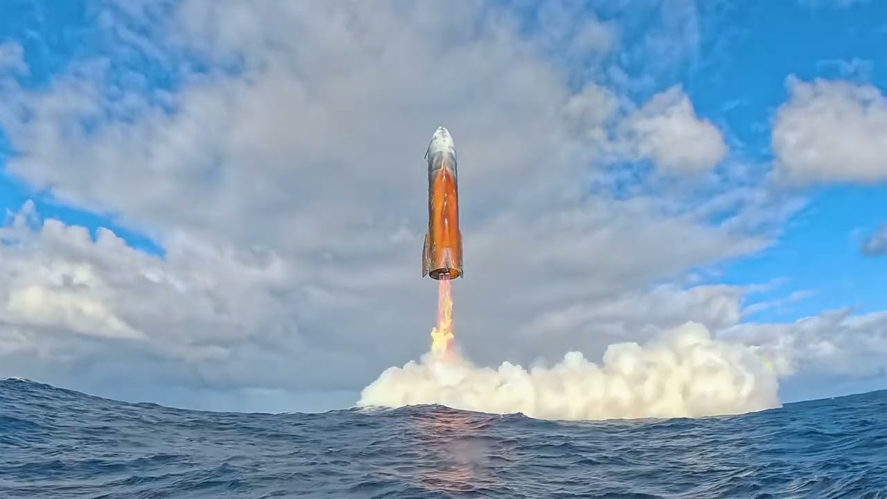 WOW! Watch SpaceX Land Starship In The Indian Ocean