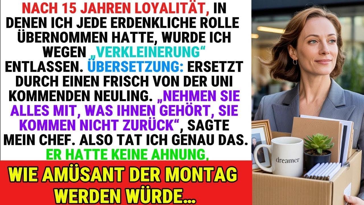 MEIN CHEF SAGTE, ICH SOLLE ALLES MITNEHMEN, ALS ER MICH FEUERTE – ALSO TAT ICH ES UND ALLES BRACH
