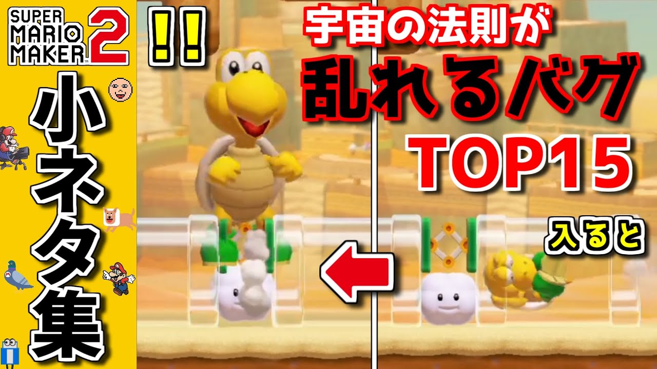 宇宙の法則が乱れる…ヤバい小ネタ・豆知識TOP15【スーパーマリオメーカー２】