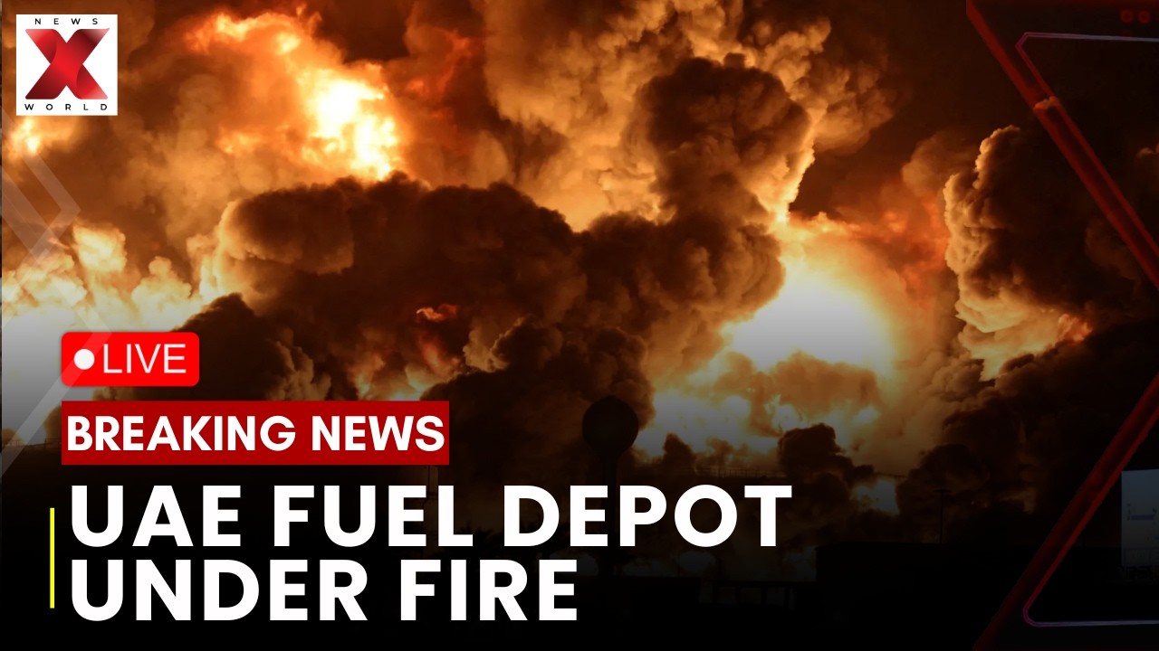 LIVE: Fujairah Oil Depot Fire | Drone Debris Sparks Blaze |UAE Fuel Storage Fire | NXW