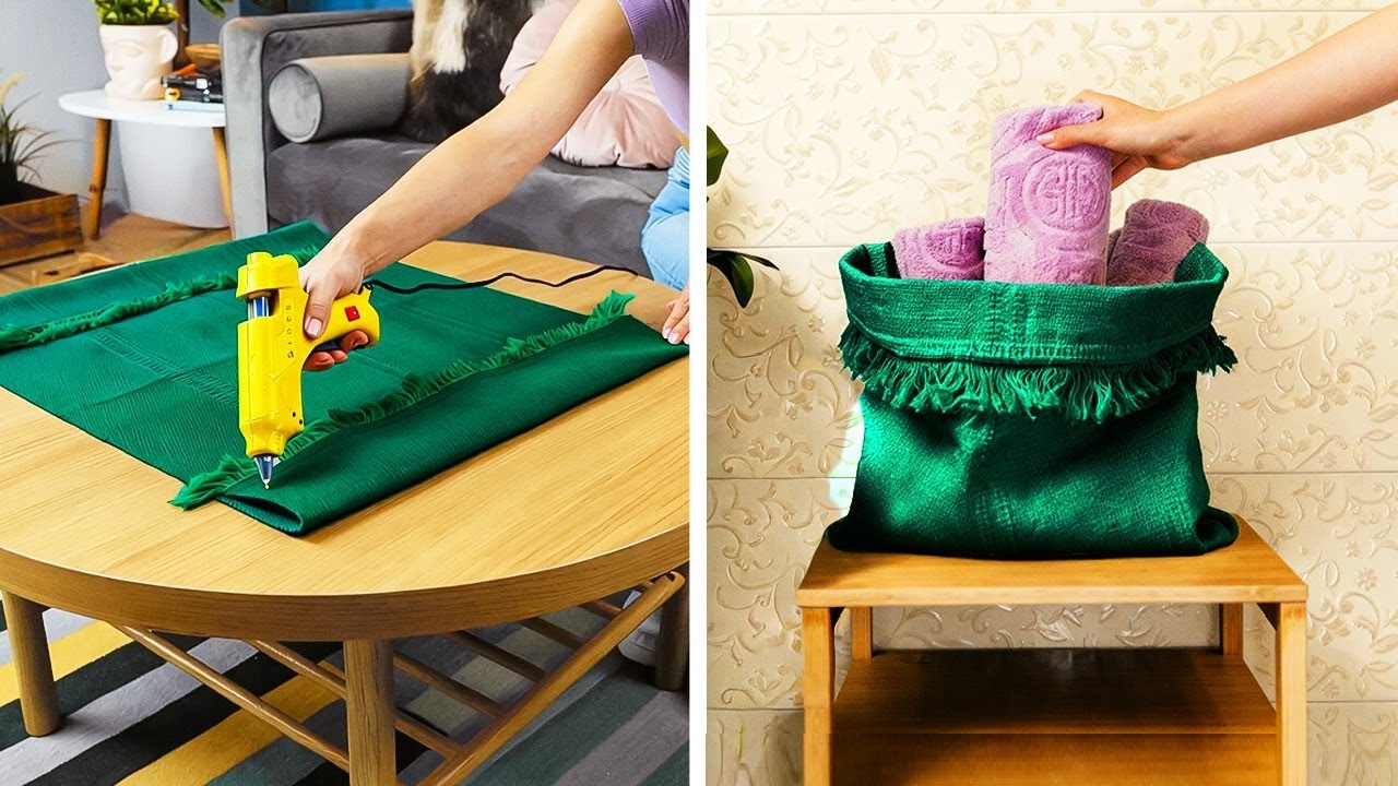 Upcycling old textiles into stylish home decor