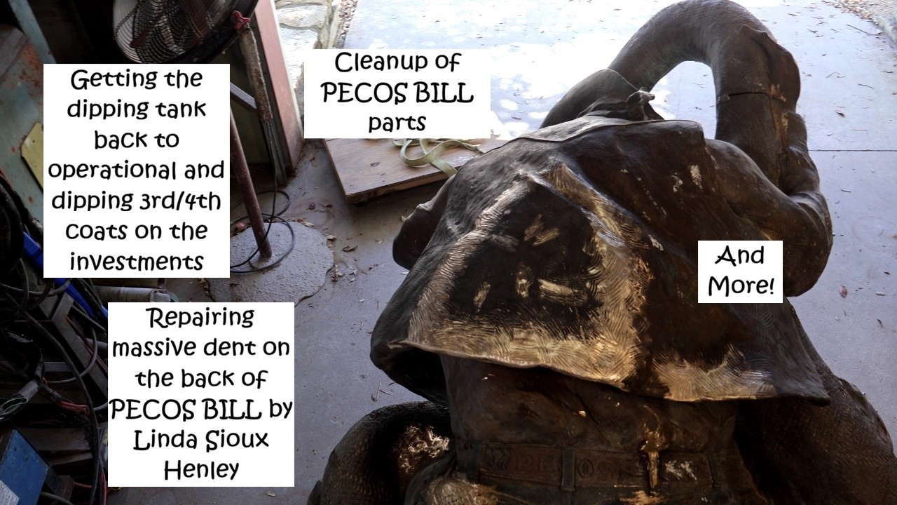 March 20, 2026 - Dipping tank issues, cleanup of parts, repairs on PECOS BILL by Linda Sioux Henley