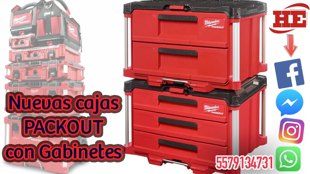 Cajas con Gabinetes PACKOUT  MilwaukeeTools