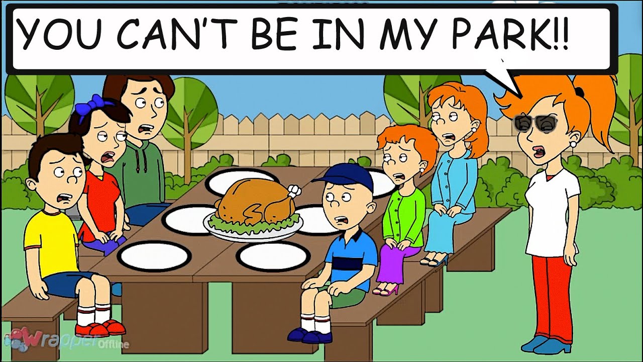 Miss Martin Berates the Andersons for Having Thanksgiving Dinner in the Park