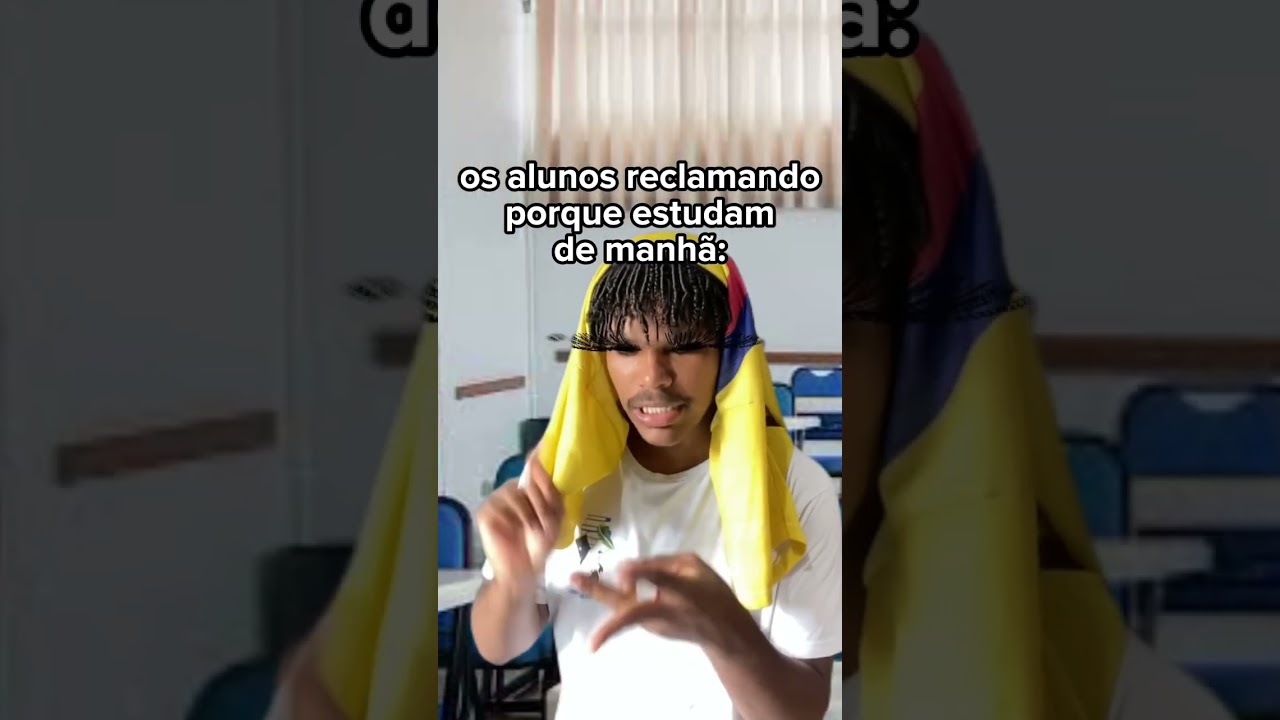 Os alunos reclamando porque estudam de manh&atilde;: alunos que estudam integral☠️: kakakakak #shorts