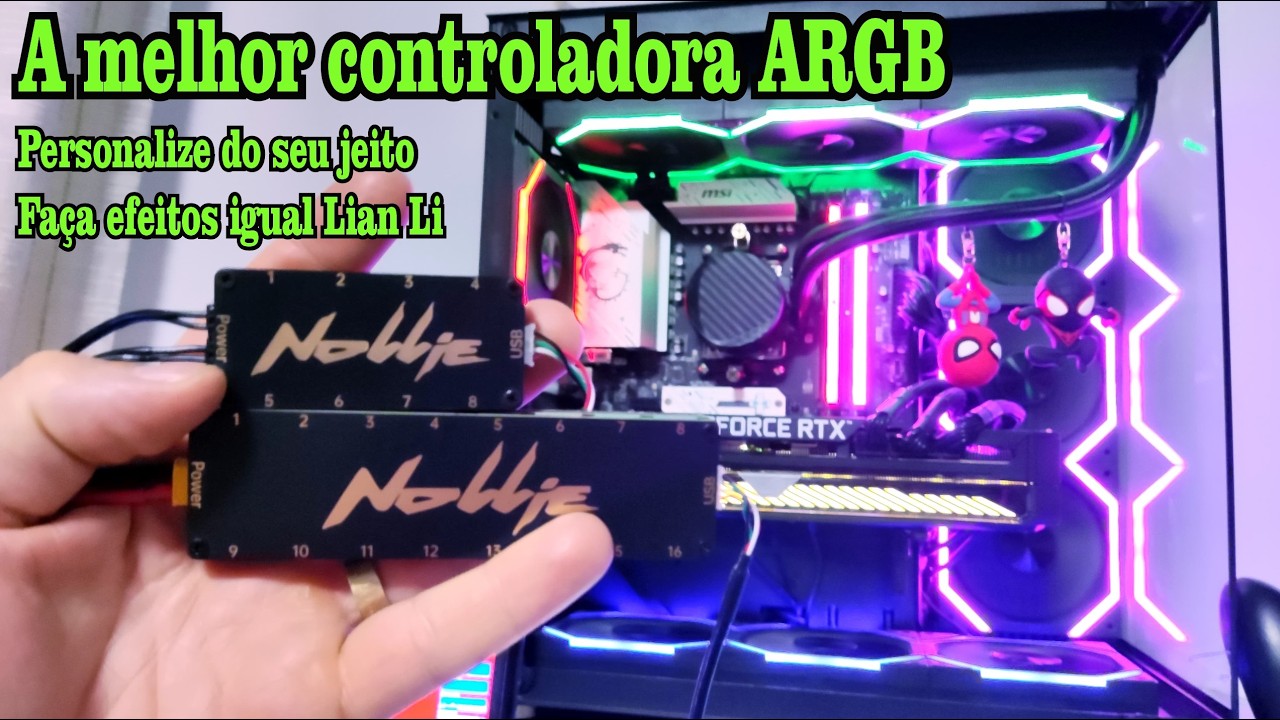 Controladora ARGB NOLLIE 16 e 8 Canais, reviews completo e instalação