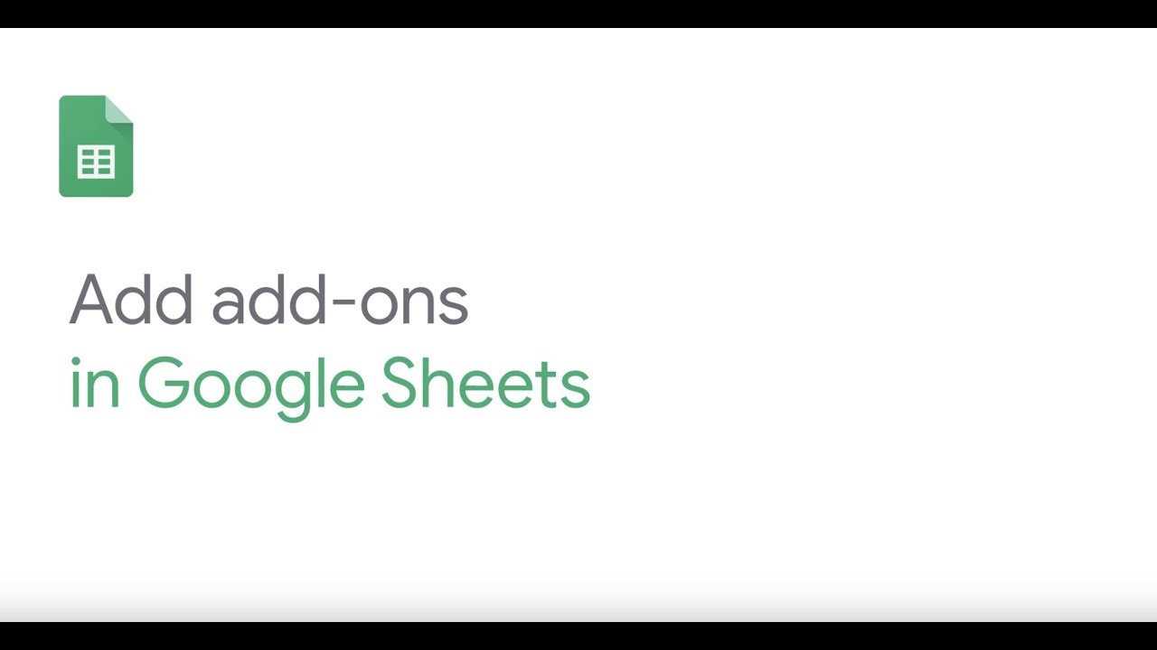 Add add-ons in Google Sheets