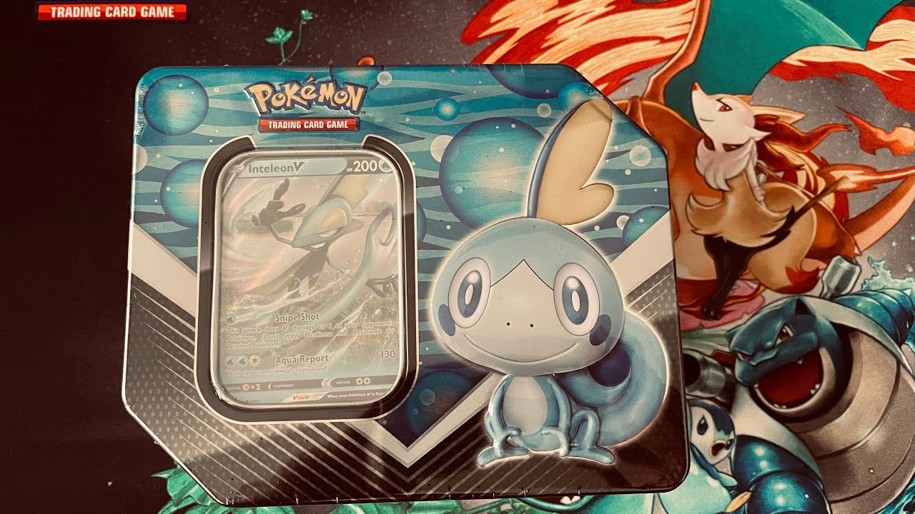 Pok&eacute;mon Galar Partners Tin opening! Inteleon V promo card