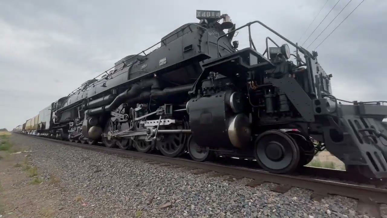 Union Pacific Big Boy 4014 Thundering Past A Railroad Crossing In Commerce City, CO - July 2022