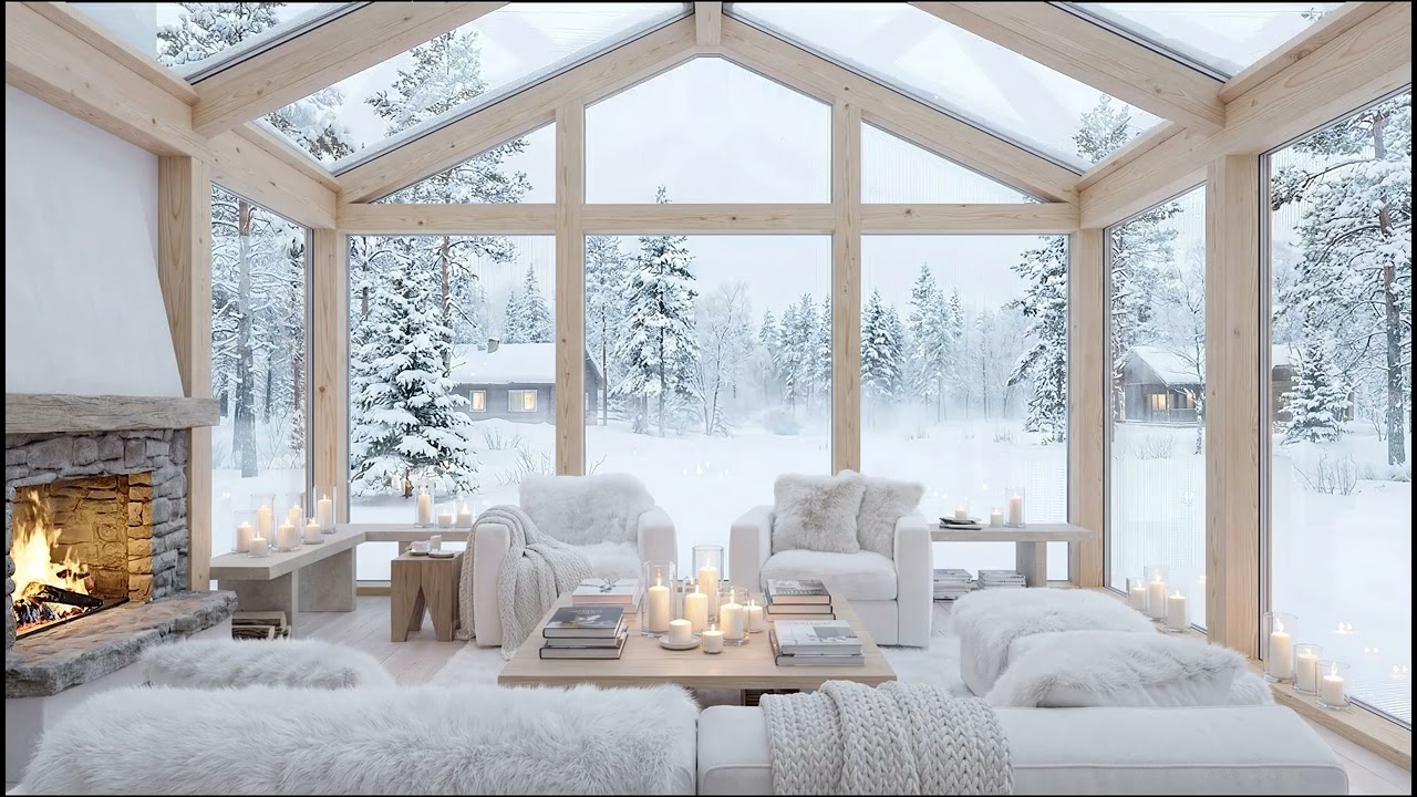 ❄️ Soft Snowfall and Gentle Piano – Winter Night Ambience for Deep Sleep and Relaxation