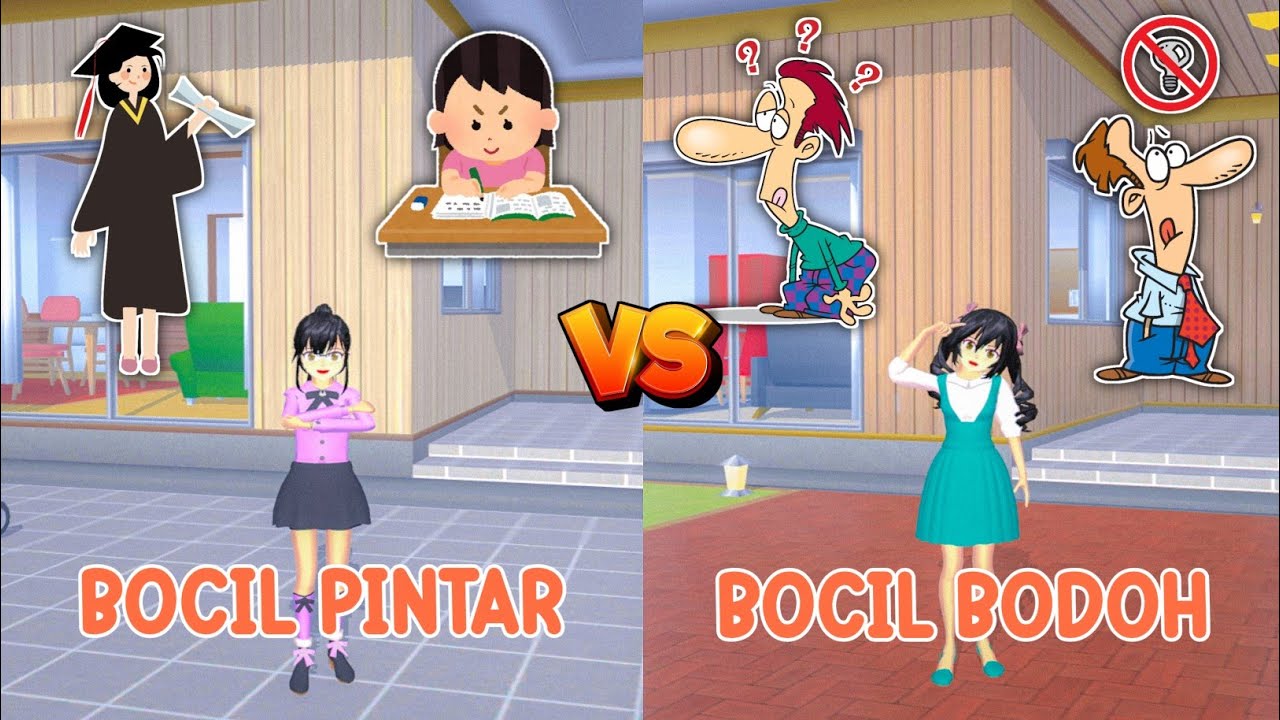BOCIL PINTAR VS BOCIL BODOH [ SAKURA SCHOOL SIMULATOR ]