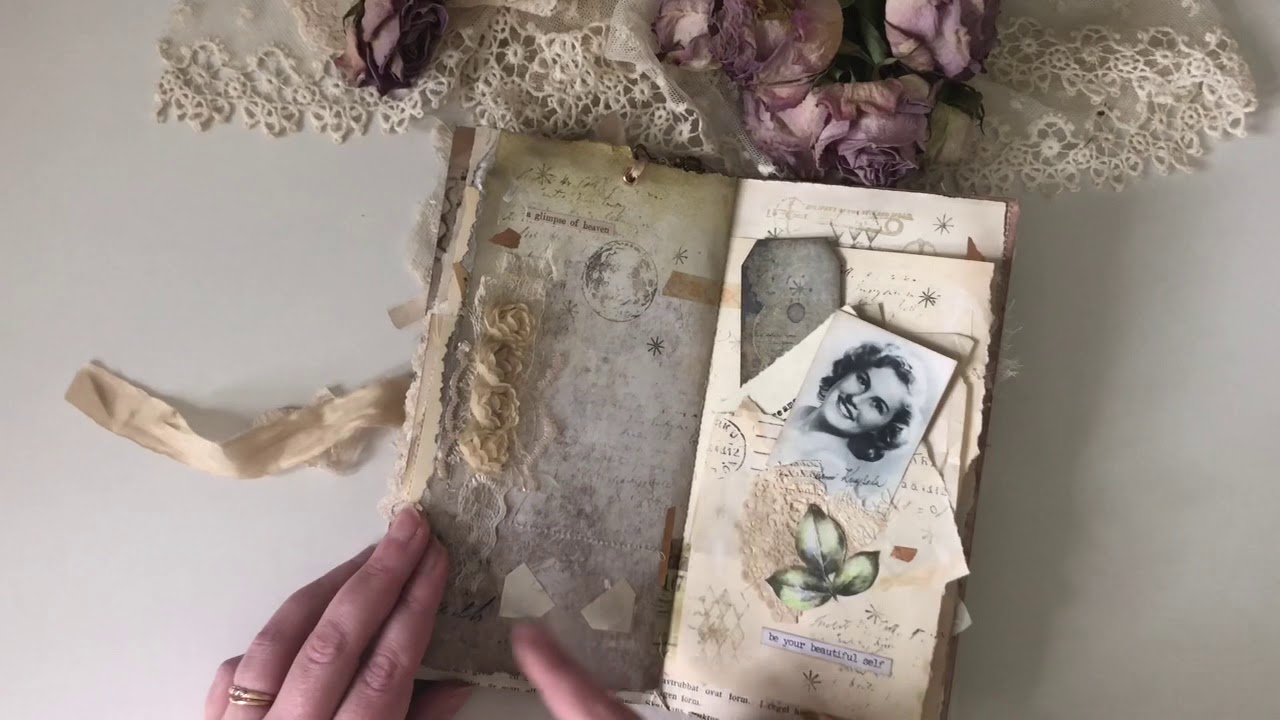 Moonlight Shabby Chic Vintage Lace Junk Journal