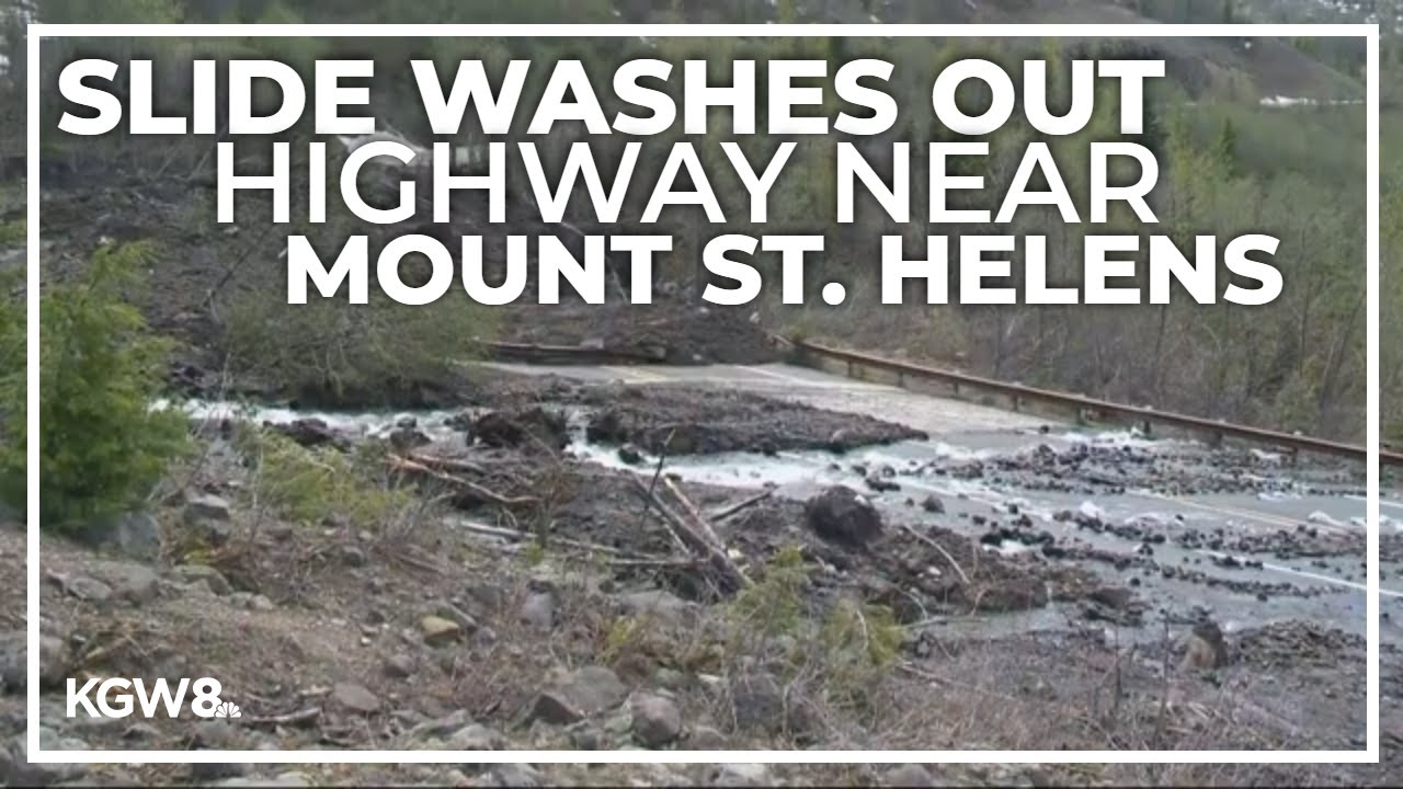 Landslide near Mount St. Helens takes out parts of Highway 504
