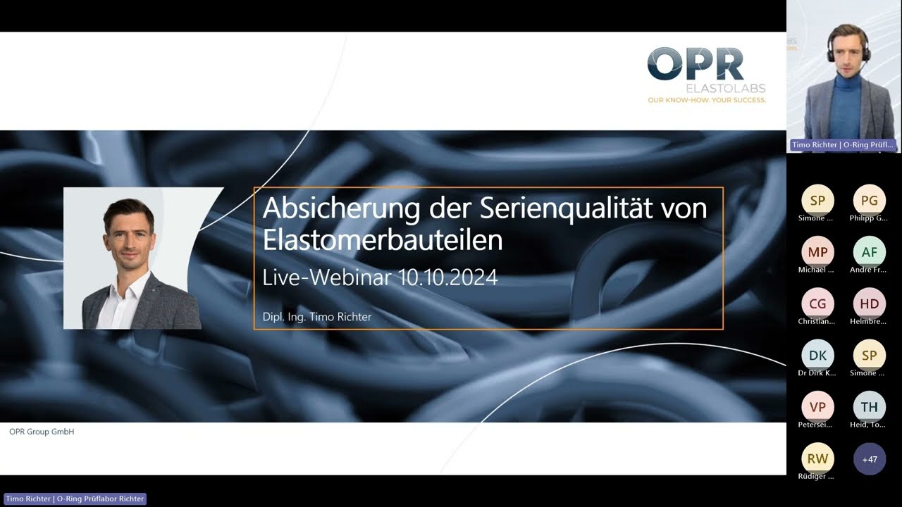 LIVE-WEBINAR Absicherung der Serienqualität von Elastomerbauteilen