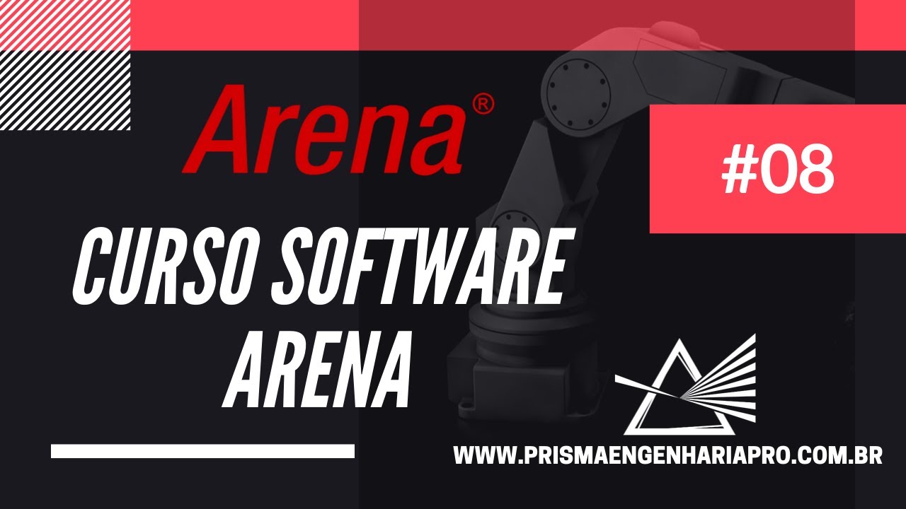 #08 Curso Software Arena: Estações de Trabalho (Blocos Utilizados: Enter, Station, Leave e Decide)