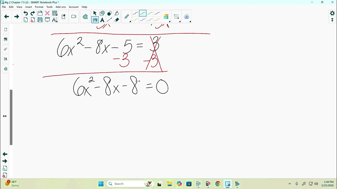 Algebra 2 Chapter 7.5 (2a)