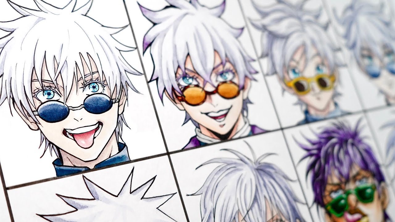 Drawing Gojo in Different 12 Anime Styles‖JujutsuKaisen