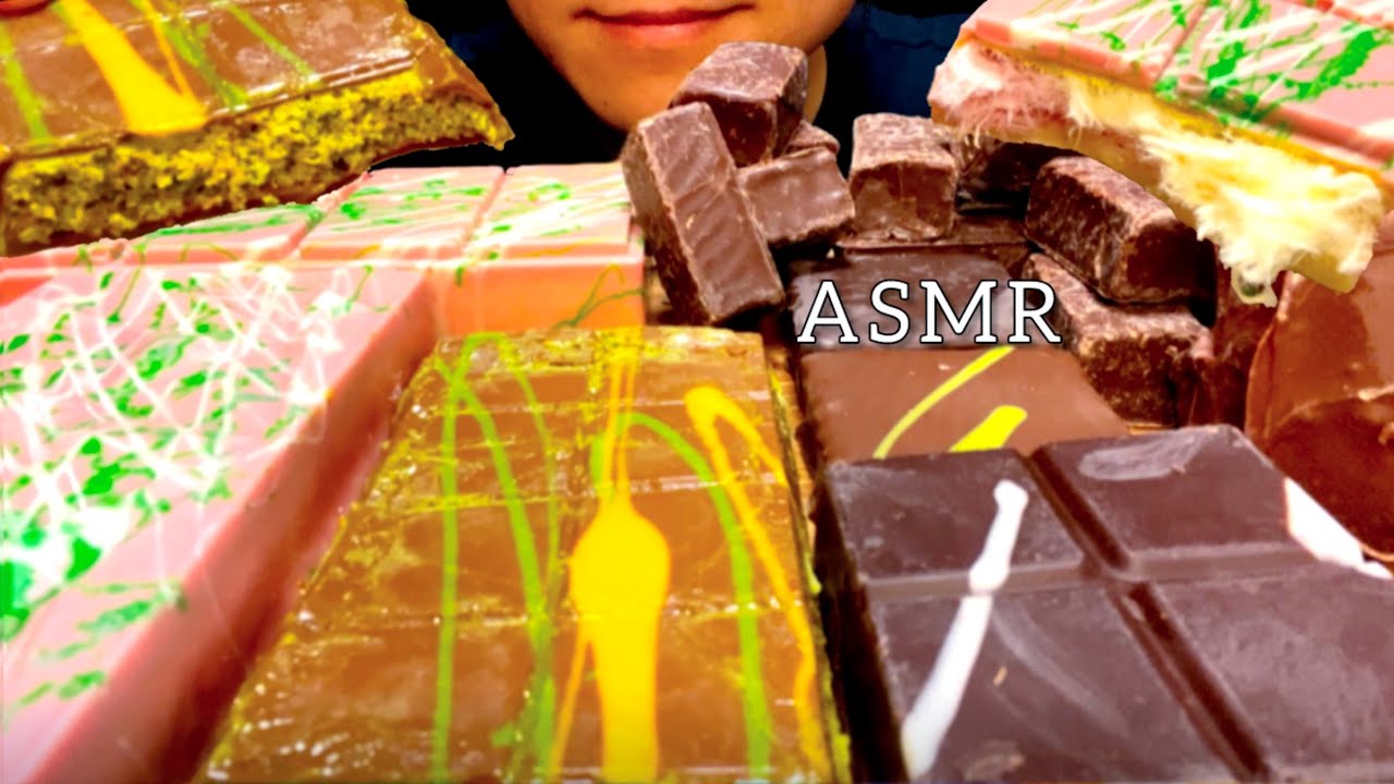 【咀嚼音】流行りのチョコレート～ドバイチョコ～エンジェルヘアチョコ～スモアチョコ！/ASMR/EatingSounds/Mukbang/먹방