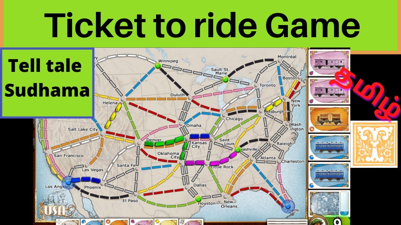 How to play Ticket to ride in Tamil Interesting board game!#Tickettoride tamilil