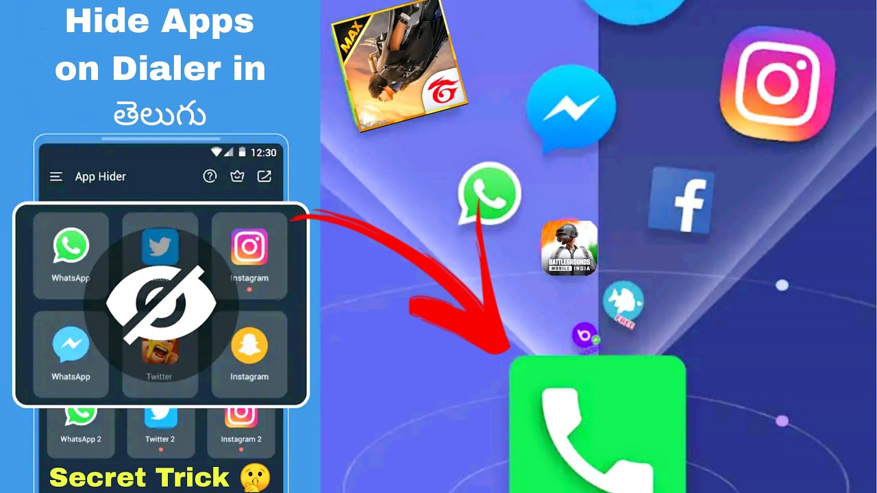 How to Hide Free Fire Max Game in Mobile in Telugu | Hide Apps On Android In Telugu