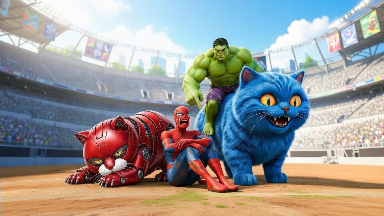 🕷️🐱 SPIDERMAN Wins the Magic Cat Racing Championship | Ultimate AI Superhero Showdown