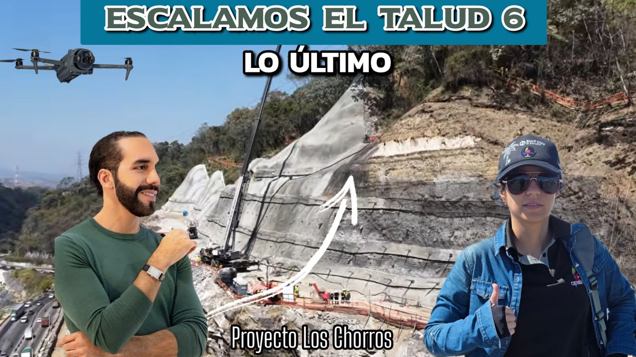 ESCALAMOS EL TALUD 6 DE LA CARRETERA DE LOS CHORROS #elsalvador