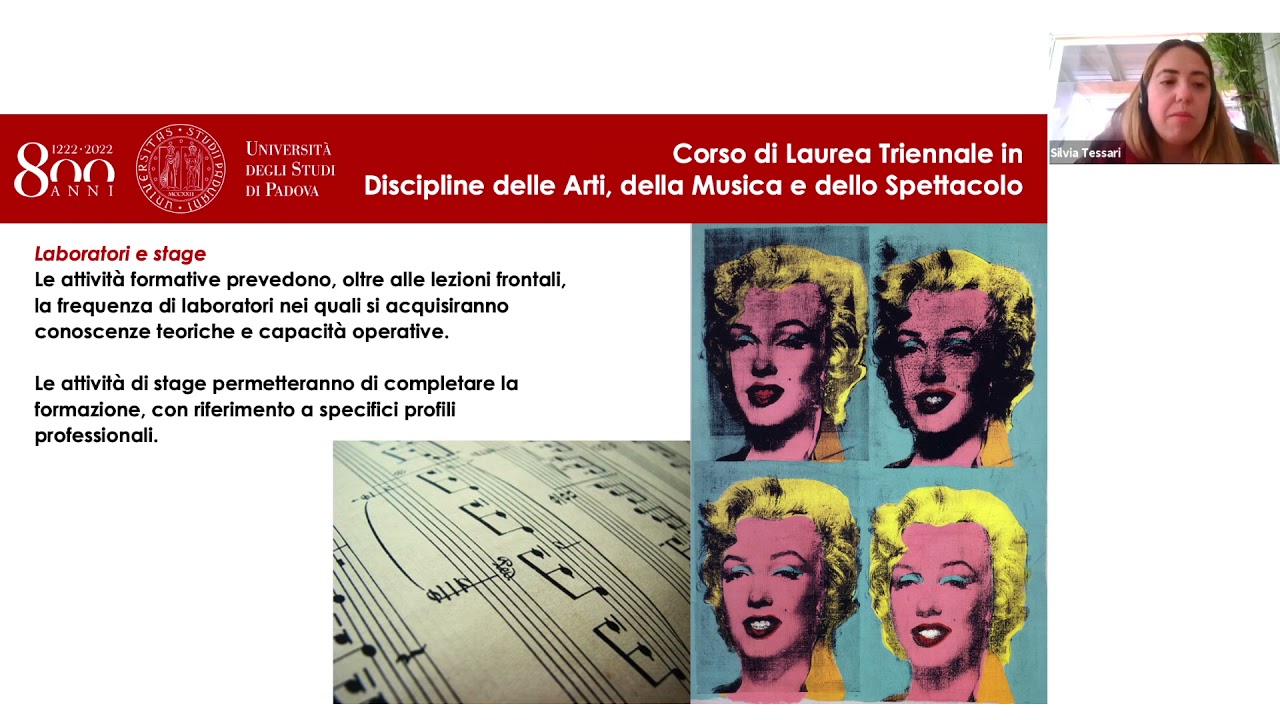 Presentazione del Corso di Laurea Triennale in DAMS - Università degli Studi di Padova