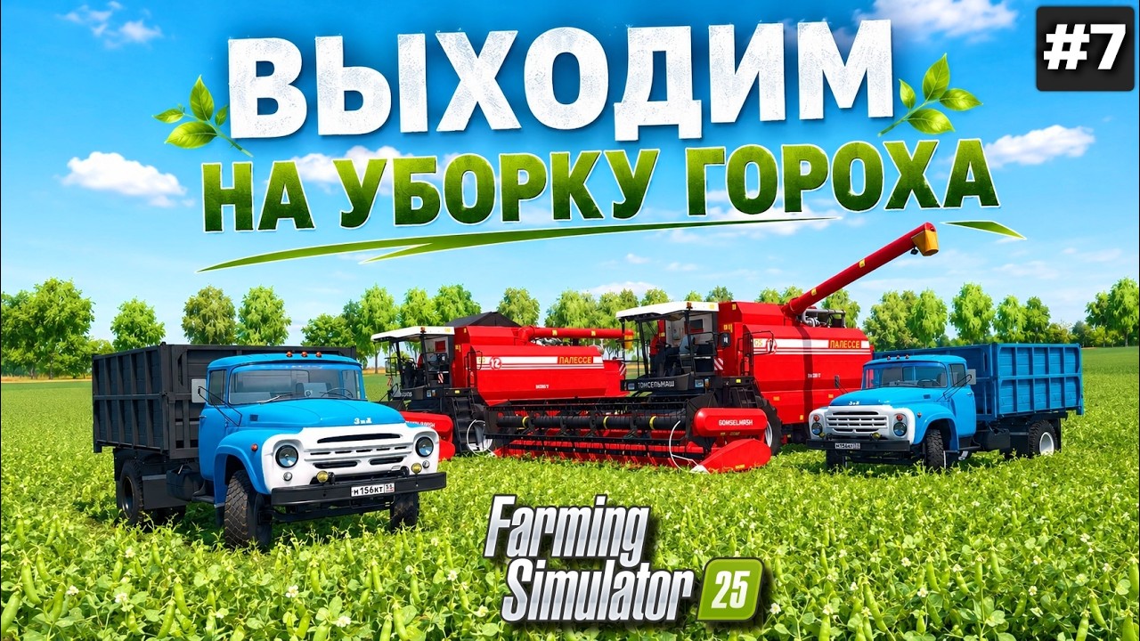 FS 25 ВЫХОДИМ НА УБОРКУ ГОРОХА / ЗАВОДИМ МЯСНЫХ КОРОВ / ОТКРЫВАЕМ СВОЙ МАГАЗИН / КОЛХОЗ С НУЛЯ #7