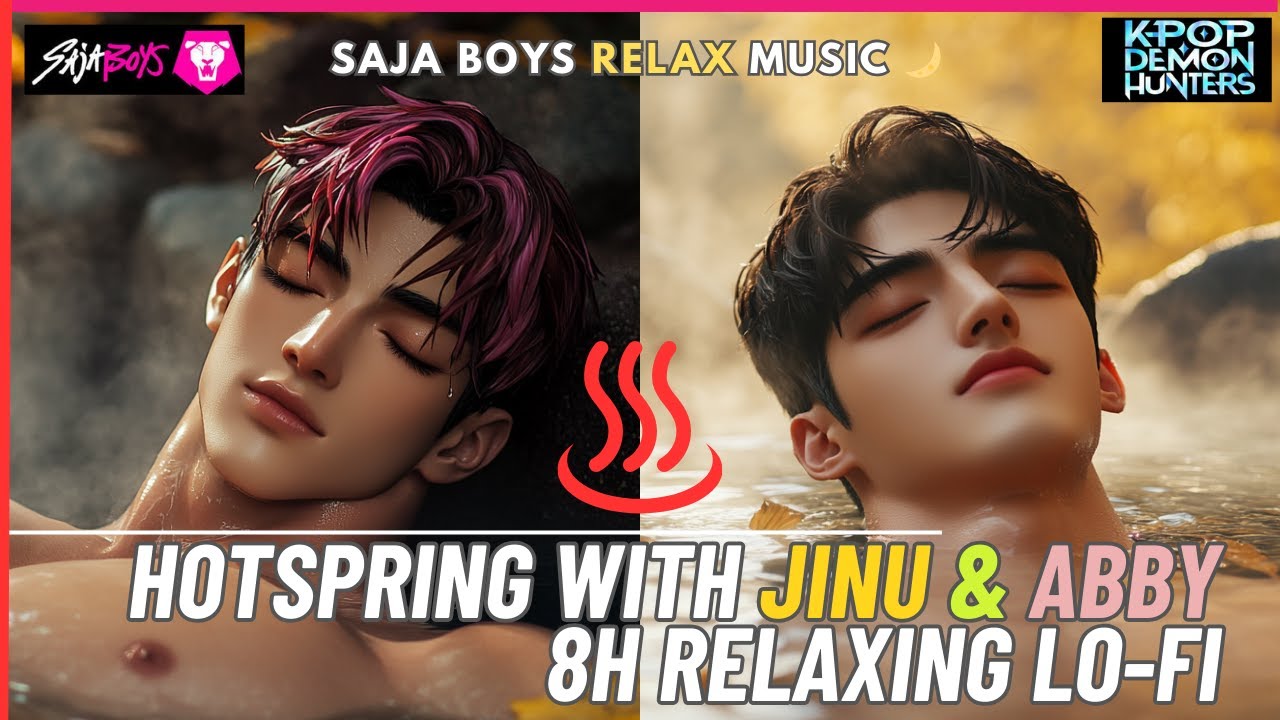 ♨️ 8H Tranquil HotSpring ASMR —Water & Soft Music for Sleep, Relax, Stress Relief | Jinu & Abby Saja