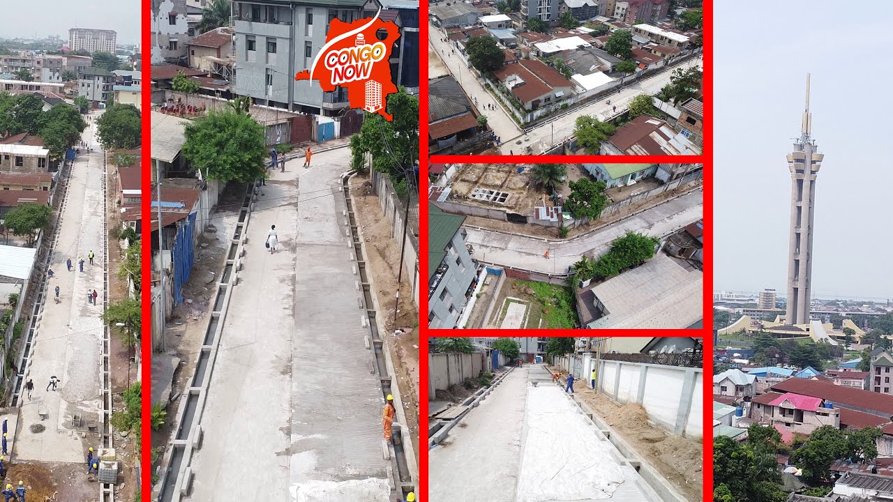 Travaux de double bétonnage sur l’avenue de l’échangeur Kinshasa l’Allemagne d’Afrique 
