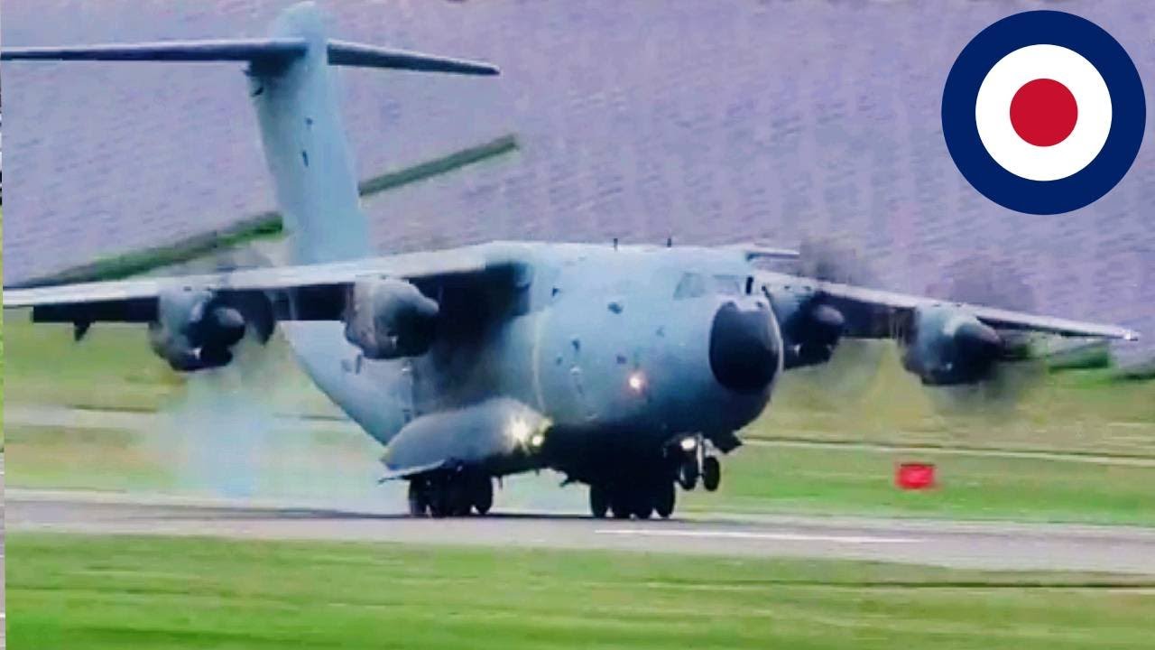 ROYAL AIR FORCE AIRBUS A400 🛦 Landing & Take Off 🛦 Birmingham Airport ( BHX )