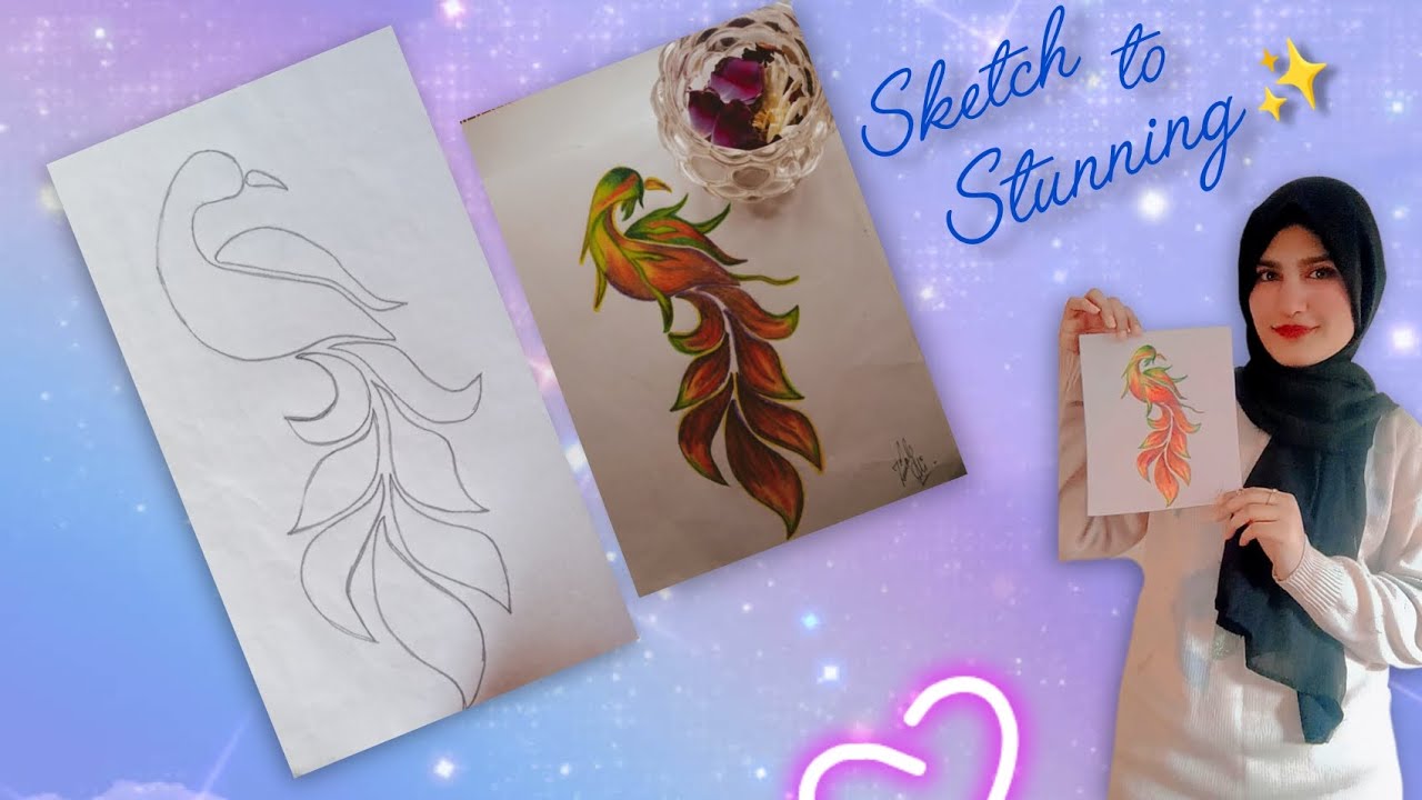 From Sketch to Soul✨ | Watch how I transform a sketch using pencil colors🌈🖍