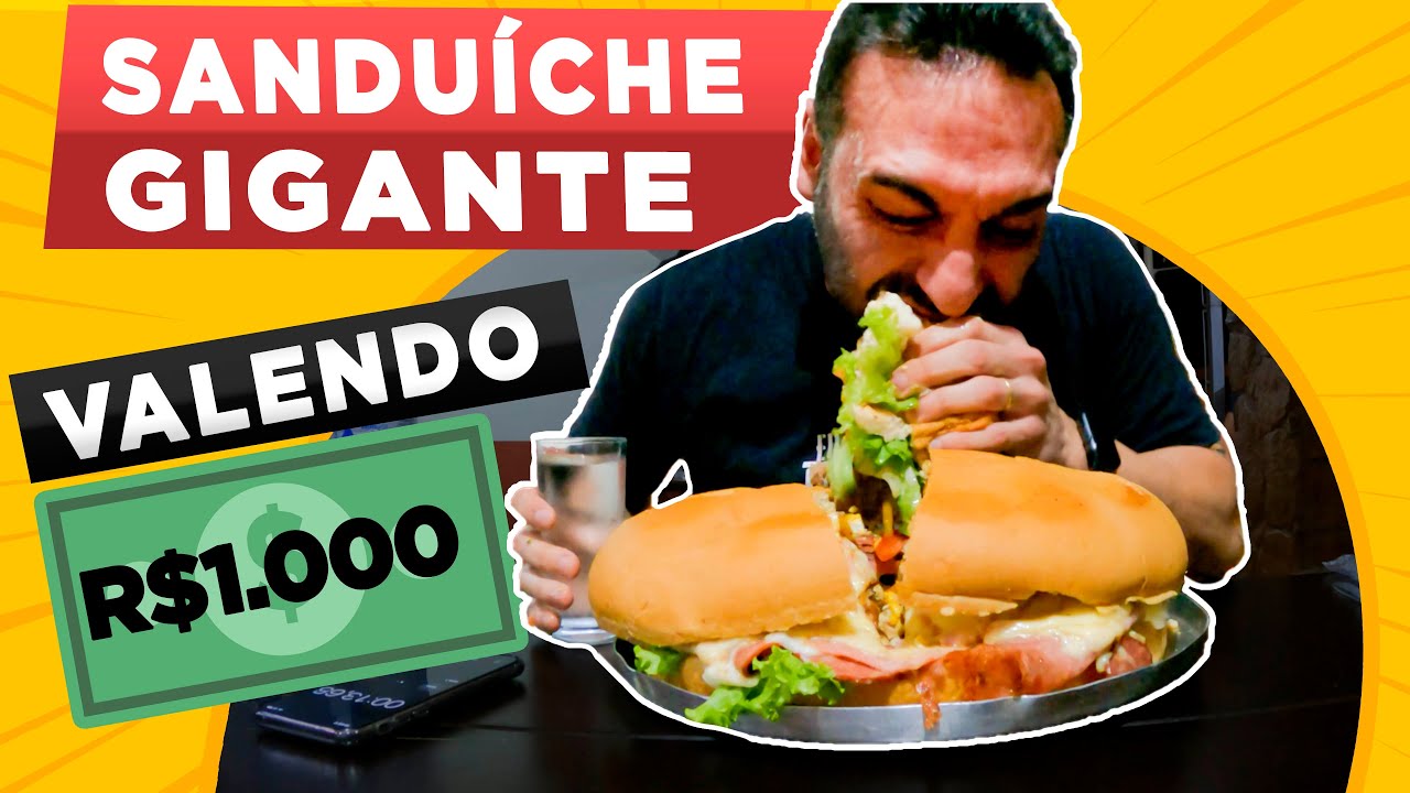 DESAFIO INSANO DE 10.000 CALORIAS VALENDO 'R$1000' EM ATÉ 20 MINUTOS!!!