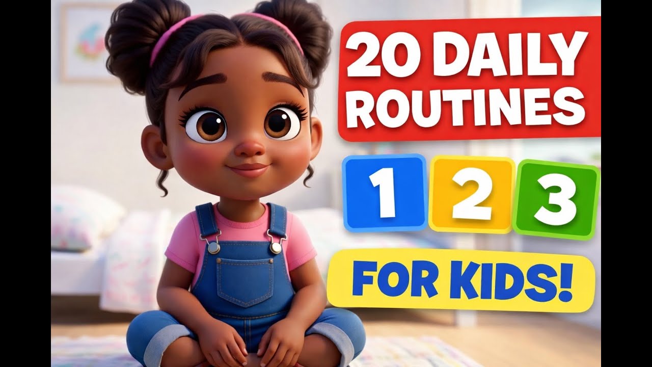 20 Step Morning Routine for Kids | Calm & Fun Daily Habits Song | Autism Friendly & Speech Practice