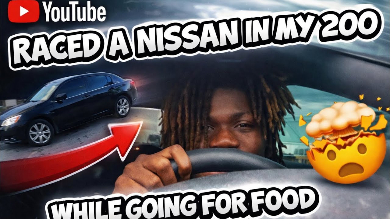 RACED A NISSAN WHILE GETTING FOOD‼️